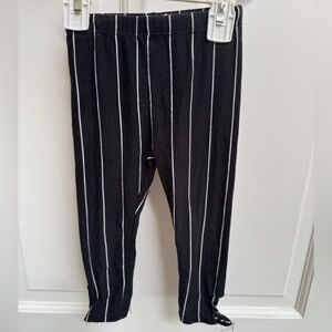 One Step Up 2T Girls Black Striped Wednesday Inspired Casual Pants with Tie